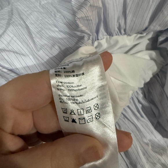 Urban Revivo Striped Mini Dress - White and blue size 6 - Picture 7 of 11